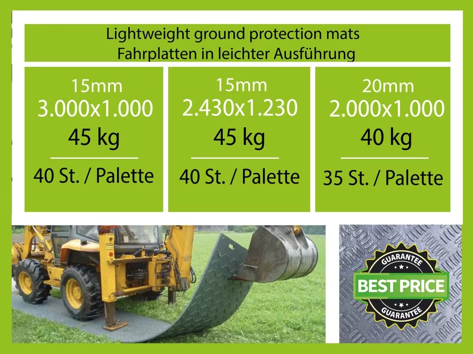 Leichte Fahrplatte 2430×1230×15